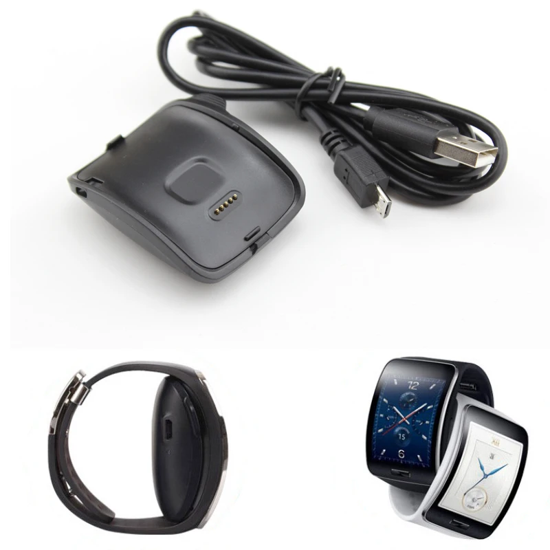 Dock Di Ricarica Per Samsung Galaxy Gear S R750 Smart Watch Cavo Usb Culla Nera