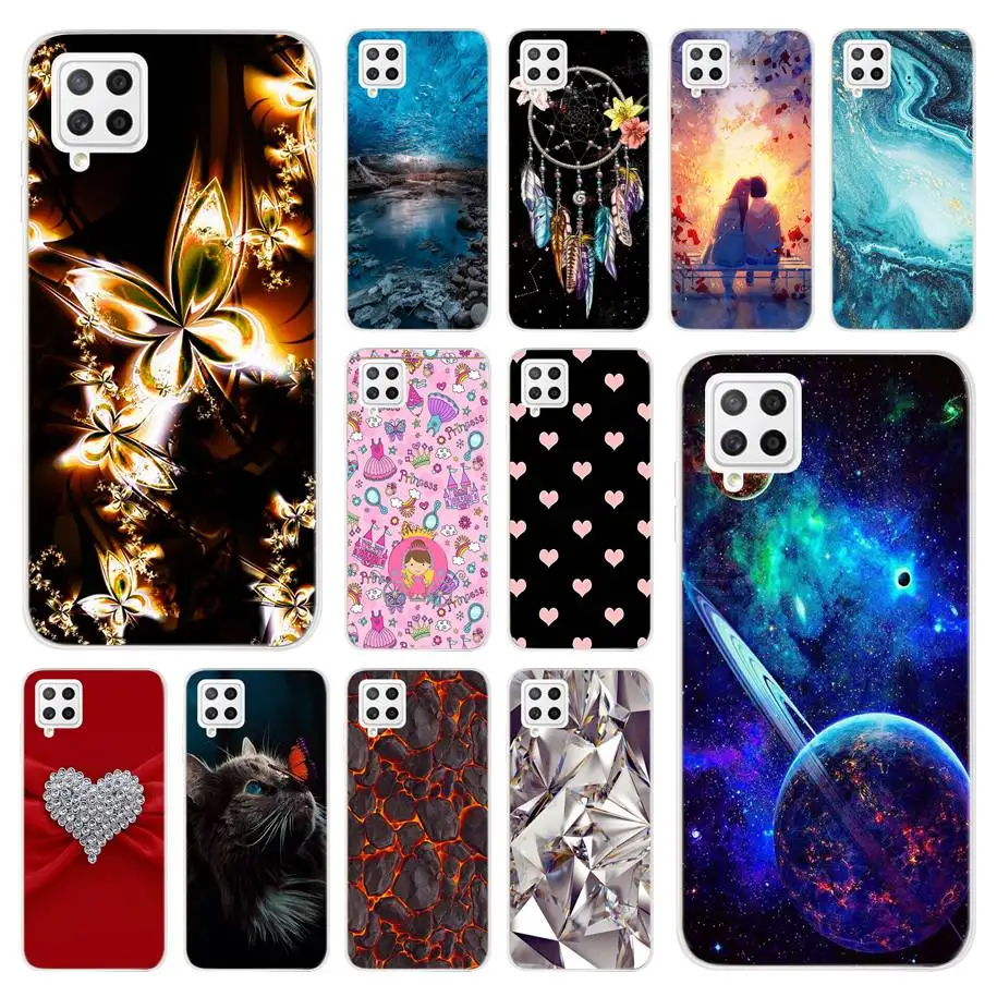 Custodia A22 Per Samsung Galaxy A22 A225F Cover Per Telefono Luxury Planet Stampato Soft Funda Per Samsung A22 A 22 S 5G Galaxy A22 4G Paraurti