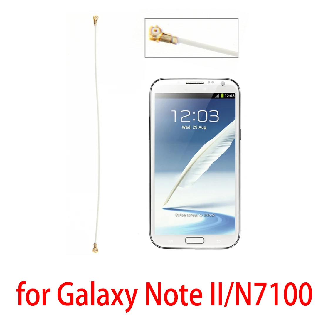 Cavo Antenna Per Galaxy Note Ii/N7100/S Ii/ I9100/Note 3/N9005/S6 Edge/G925/S6/G920F/S5/I9600/S5/G900