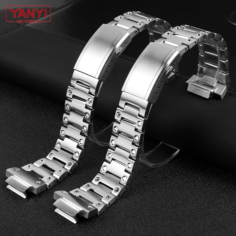 Cinturino In Acciaio Inossidabile Per Casio Gshock Gw-M5610 Dw5600 Gw-5000 G-5600 Ga2100 Gm5600 Gm2100 Cinturino In Acciaio Solido