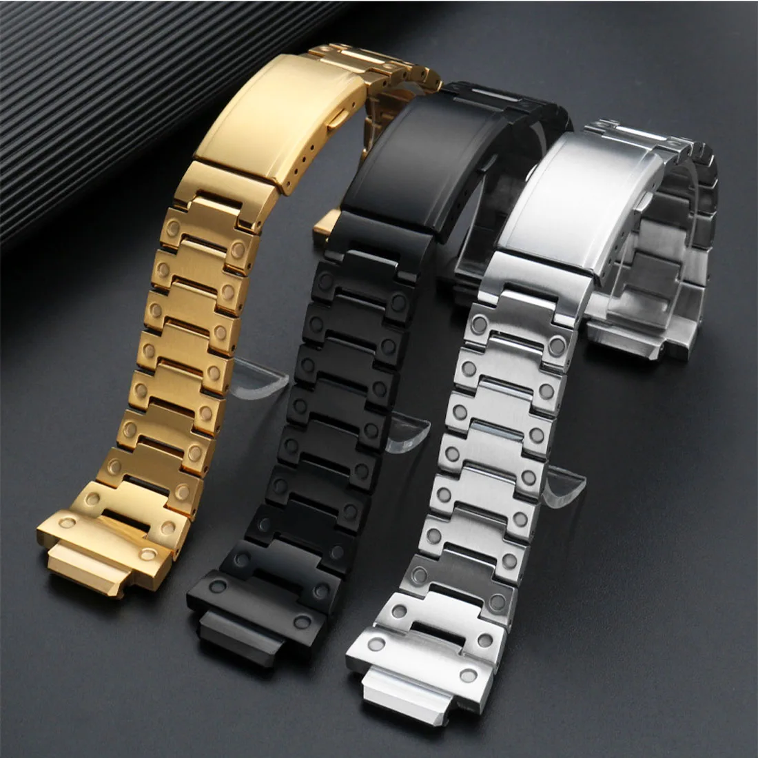 Cinturino In Acciaio Inossidabile Per Casio Gshock Gw-M5610 Dw5600 Gw-5000 G-5600 Ga2100 Gm5600 Gm2100 Cinturino In Acciaio Solido