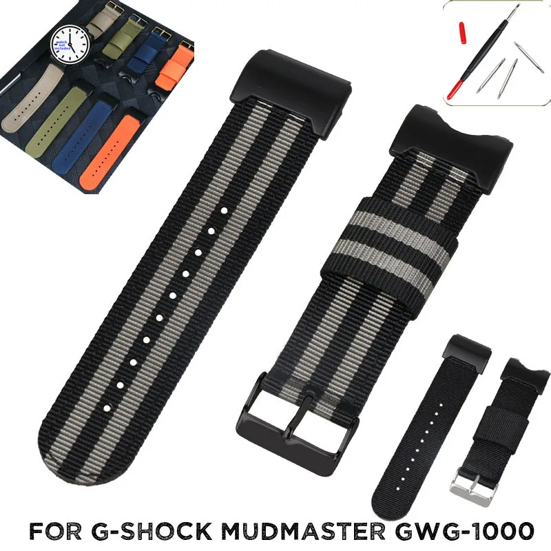 Cinturino Per Orologio In Nylon Per Casio G-Shock Mudmaster Gwg-1000 Cinturino Di Ricambio Cinturino Da Polso Gshock Cinturini In Tessuto Gwg1000-1A