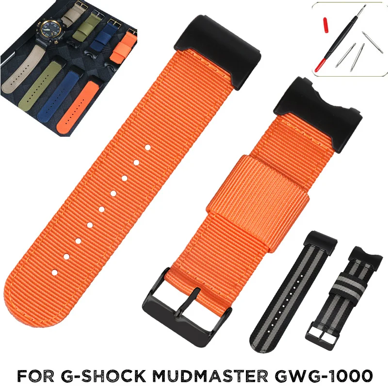Cinturino In Nylon Per Casio G-Shock Mudmaster Gwg-1000 Cinturino Per Orologio Gshock Gwg1000-1A Cinturino Sportivo In Tela Con Strumento
