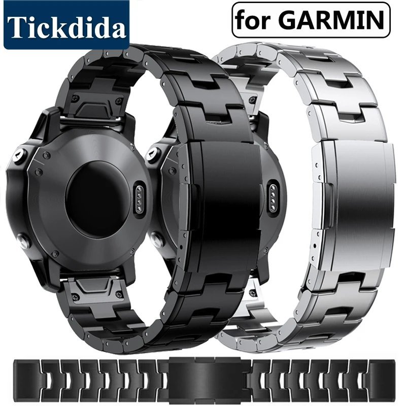 Cinturino In Lega Di Titanio Per Garmin Fenix 7 7X Pro 6X Tactix Marq Atleta Adventurer Golfer Captain Aviator Epix Gen2 Bracciale In Metallo