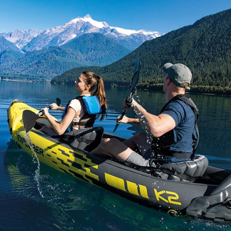 Gommone Gonfiabile 2 Persone Intex 68307 Explorer K2 Double Drifting Kayak Barca Da Pesca