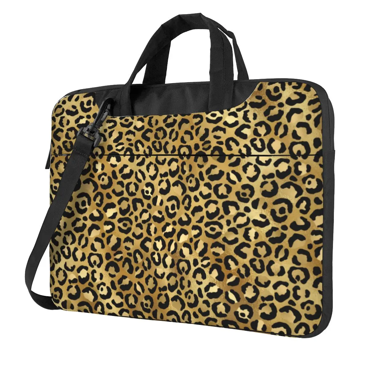 Gold Leopard Laptop Bag Animal Print For Macbook Air Pro Acer Dell 13 14 15 15.6 Case Travelmate Waterproof Pouch