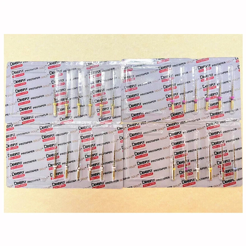 5Pks/30Pcs Pro Taper Gold Rotary Files F1,F2,F3,F4,F5,S1,S2,Sx-F3,Sx 25Mm 6 File/Pk Endo Rotary Engine Usa Root Canal Niti File