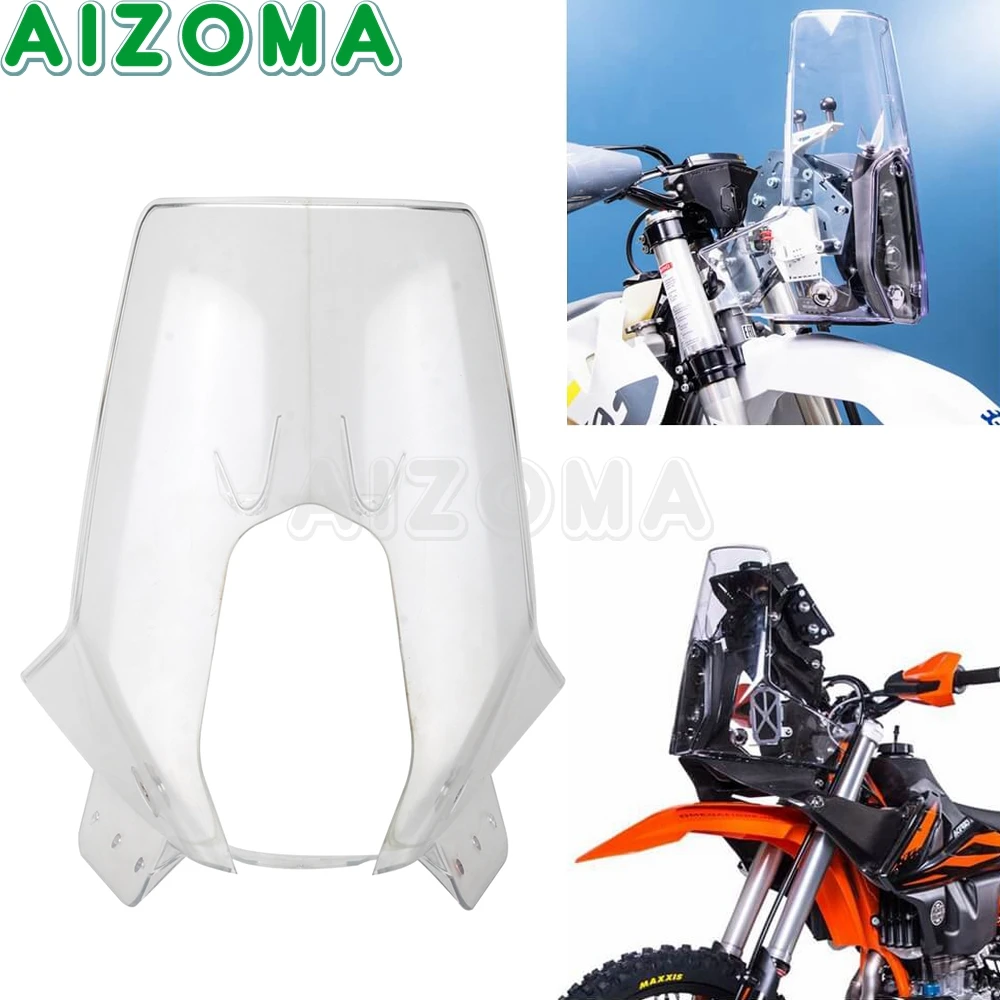 Dirt Bike Enduro Rally Cupolino Cupolino Protezione Parabrezza Trasparente Per 450 Rally Replica Enduro 690 790 890 Baja Exc 500 701 Fe