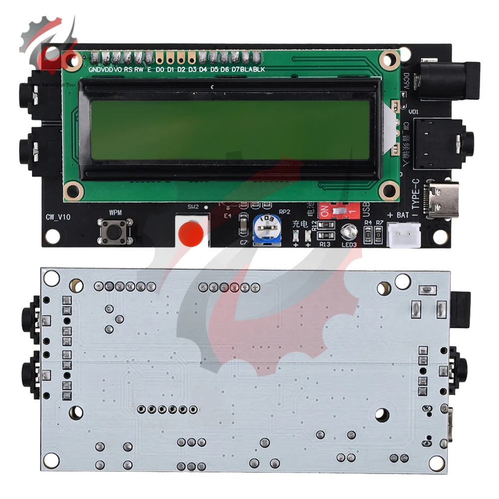 Dc5-12V 500Ma Radio Morse Codice Decoder Codice Morse Lettore Codice Morse Traduttore Di Codice Ham Radio Lcd1602 Schermo Di Visualizzazione