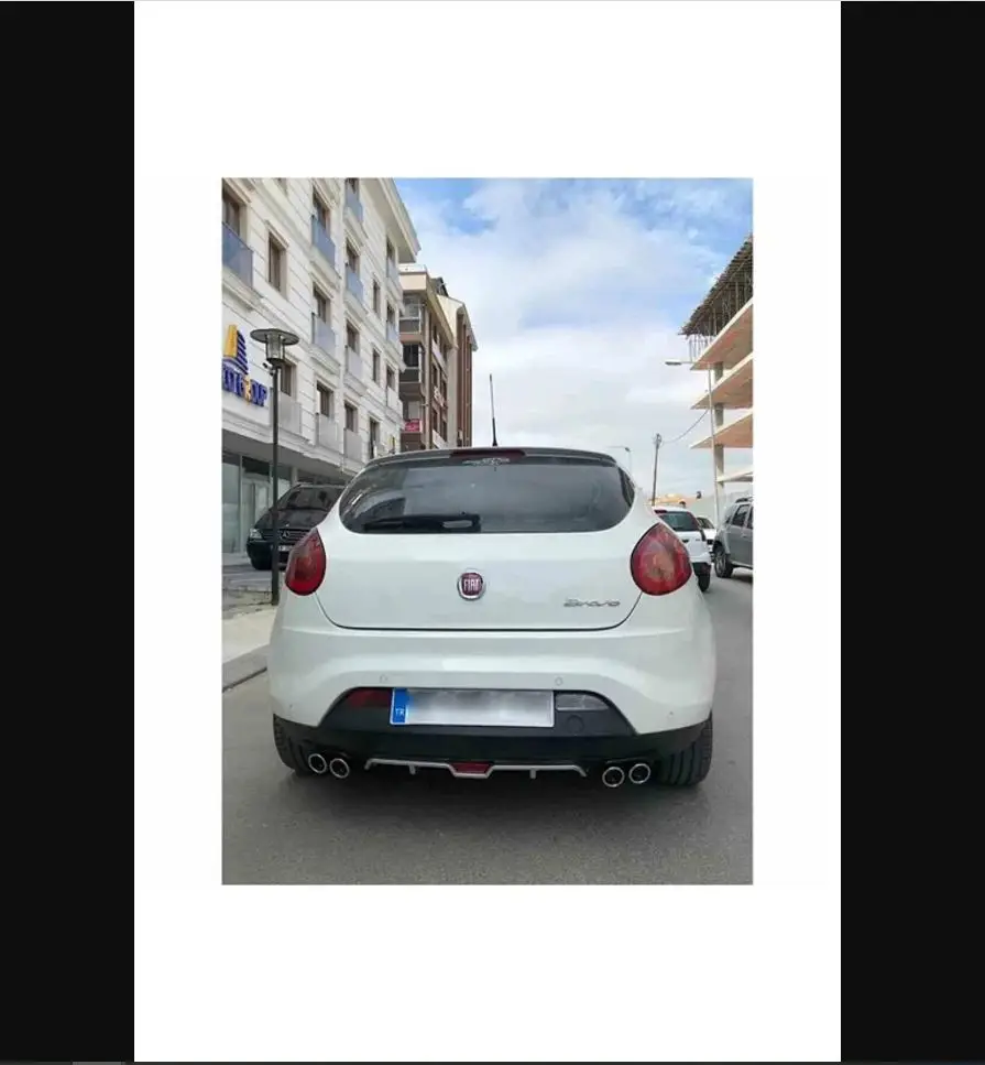 Per Fiat Bravo Diffusore Posteriore Universale Nero O Grigio + Quattro Chrome Scarico Vista-Spoiler Ali Alette Labbro Antenna Pneumatici Batteria