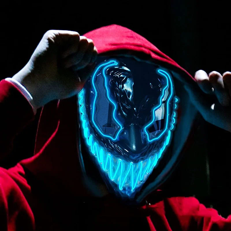 Hot Toys Lo Stesso Veleno Di Halloween Di Amazon 2 Maschera Luminosa Film Europei E Americani Horror E Divertente Full Face Led Mask Prop