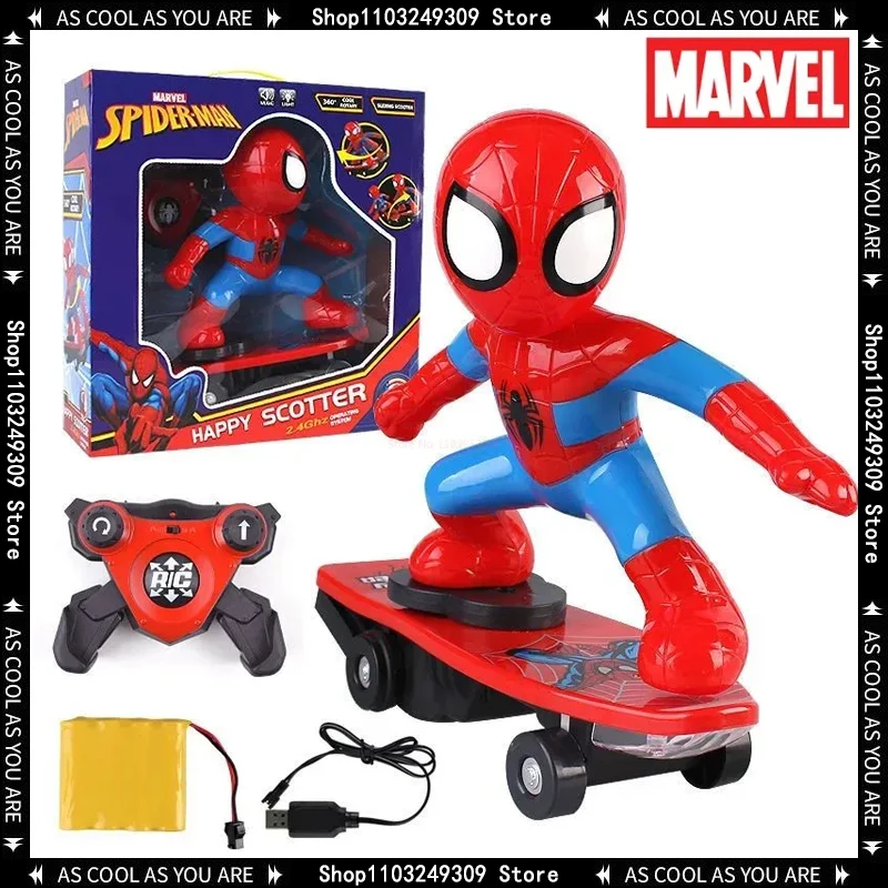 Marvel Spiderman Automatic Flip Rotation Skateboard Acusto-Optic Car Ultraman Electric Music Toy Stunt Scooters Giocattoli Di Compleanno