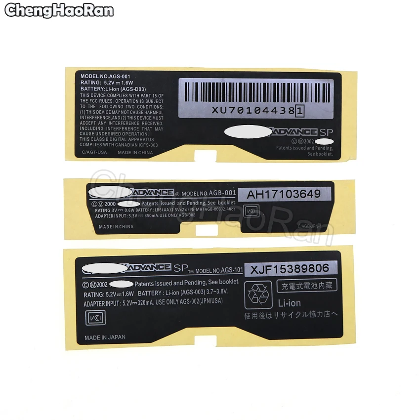 Chenghaoran 10 Pezzi Per Gba Sp Usa Per Gba Sp 101 Per Gba Ah Pocket Sostituzione Modello Informazioni Adesivo