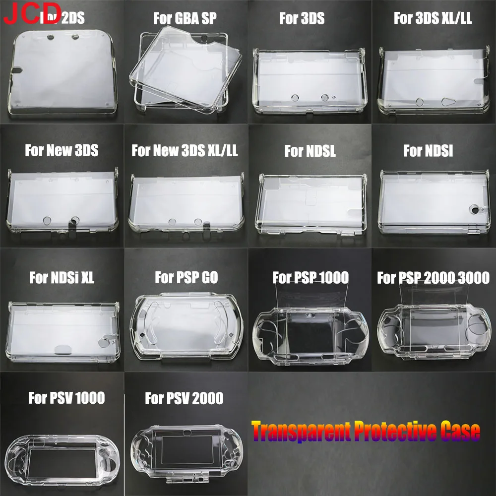 1 Pz Clear Crystal Shell Per 2Ds 3Ds Xl Ll New 3Ds Xl Ndsl Ndsi Xl Psp Go Psv 1000 2000 3000 Custodia Protettiva Per Gba Sp