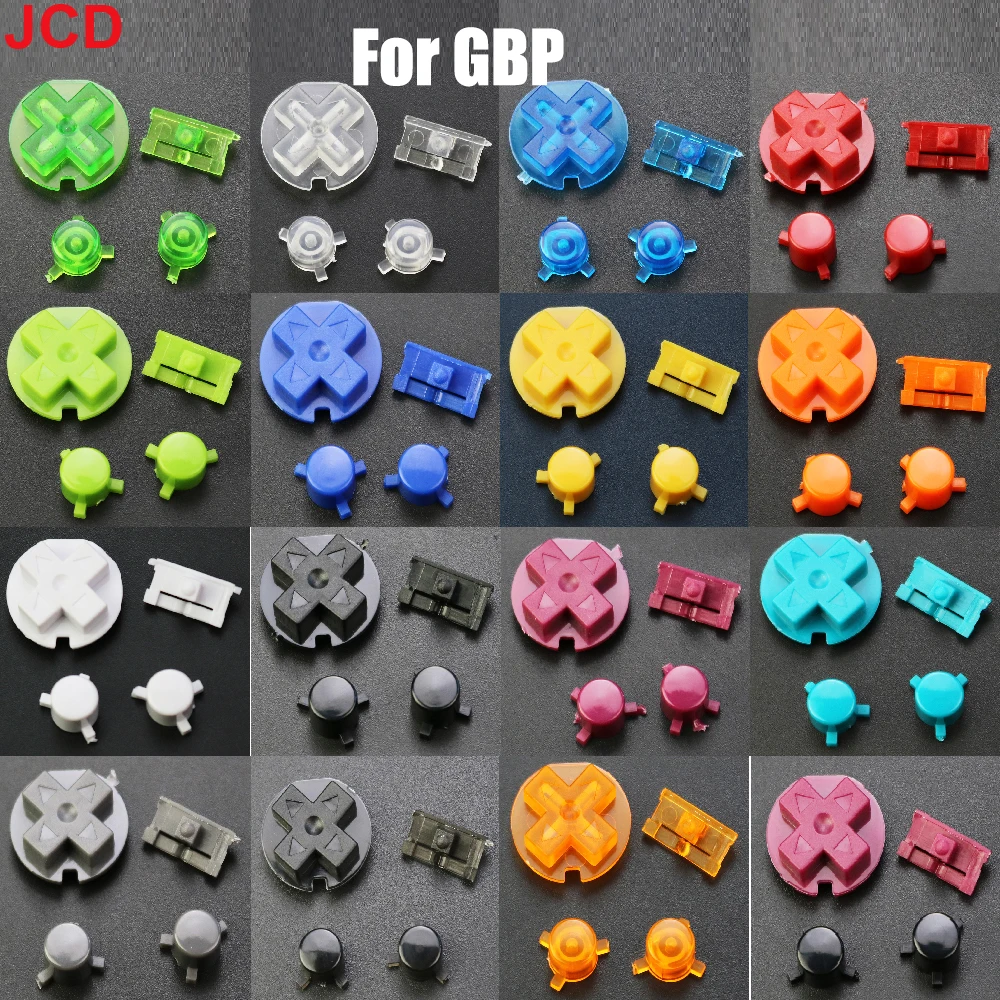 Jcd 1 Set Di Pulsanti Di Ricambio Colorati Set Di Ricambio Per Gameboy Poc Ket Gbp Console On Off Button Ab Buttons D Pads Sostituisci