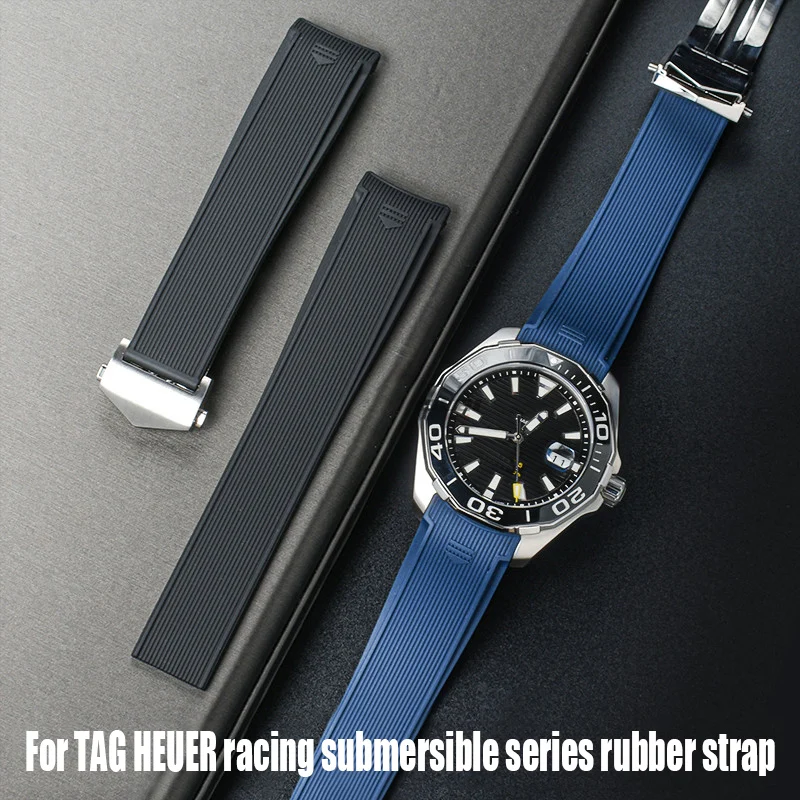 Cinturino In Gomma Siliconica Da 22Mm Per Tag Heuer Carrera Aquaracer 300 Cinturino Way201A Way211C Way111A Accessori Per Orologi Bracciale Da Uomo