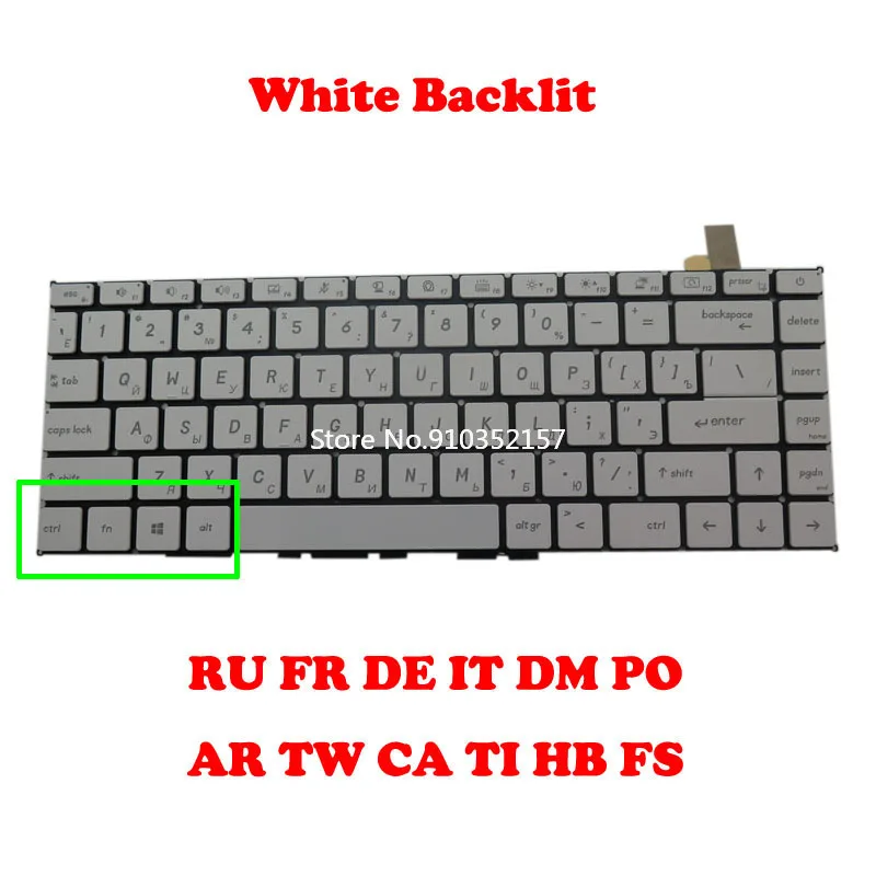 Ca Fr It Tastiera Bianca Retroilluminata Per Msi Prestige 14 A10Sc A10Rb A10Ras A10Rbs P14 P15 A10 10Th Modern 15 A10M Prestige 15 A10Sc