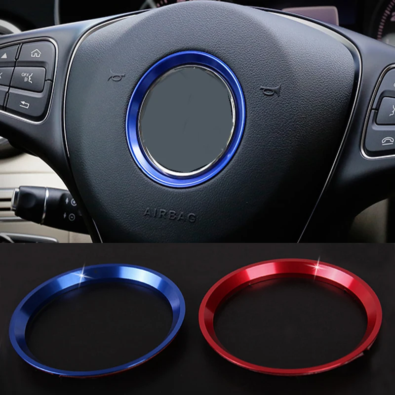 Auto Steering Wheel Centro Anelli Decorativi Adesivi Copertura Per Mercedes Benz Gle Cla Gla W213 W212 W205 W204