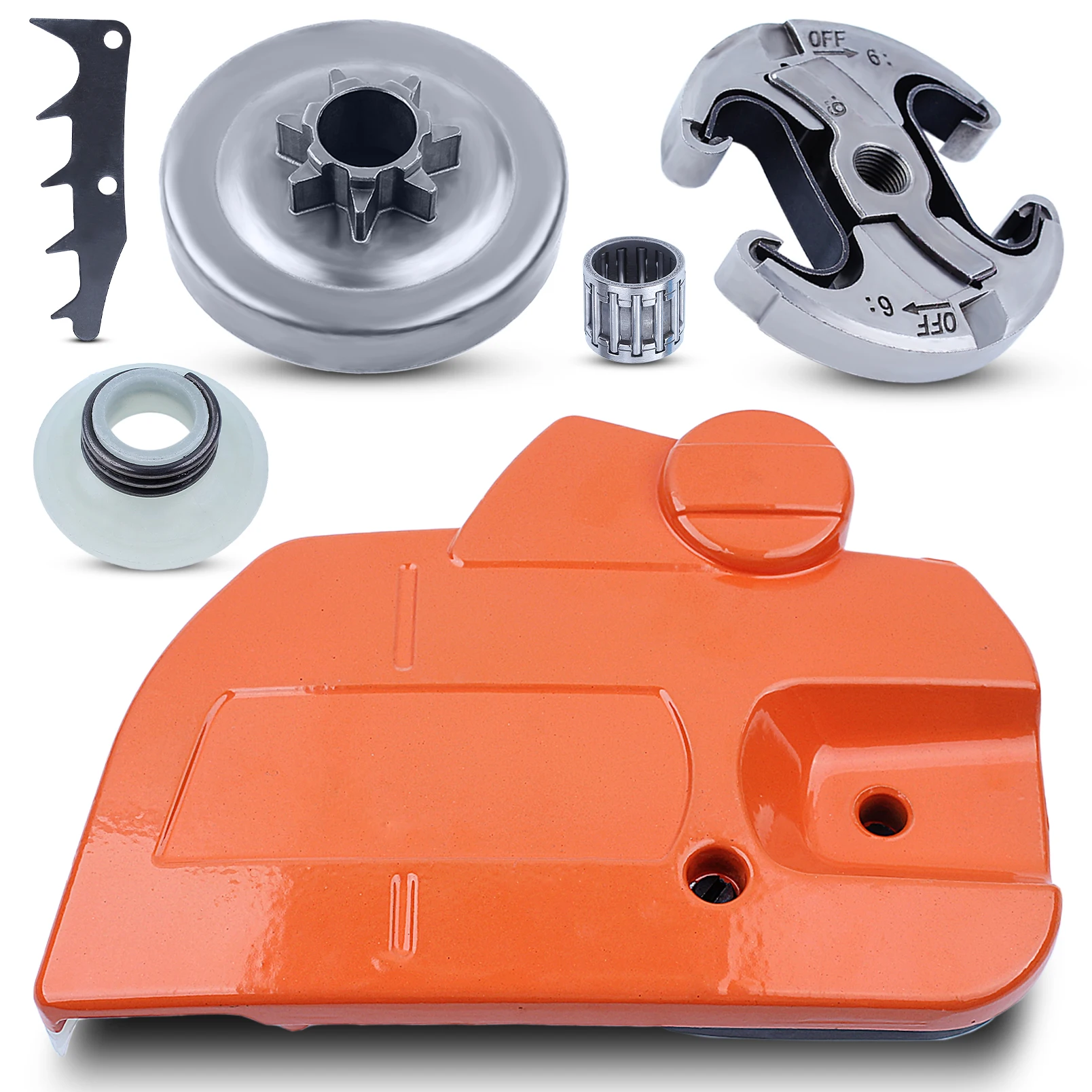 Coperchio Frizione Freno Motosega. 325 "7T Tamburo Frizione Per Husqvarna 445 450 Sostituire 544097902 578097901