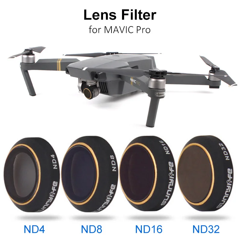 Filtri Nd Set 4Pcs Nd4/8/16/32 Filtro Obiettivo Della Fotocamera Drone Filtro Per Dji Per Dji Mavic Pro/Mavic Platino Macchina Fotografica Drone