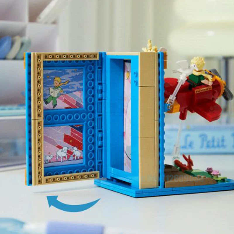Cute Little Prince Eternal Rose Building Blocks Collection Girl Boy Gift Model Doll Home Table Decoration