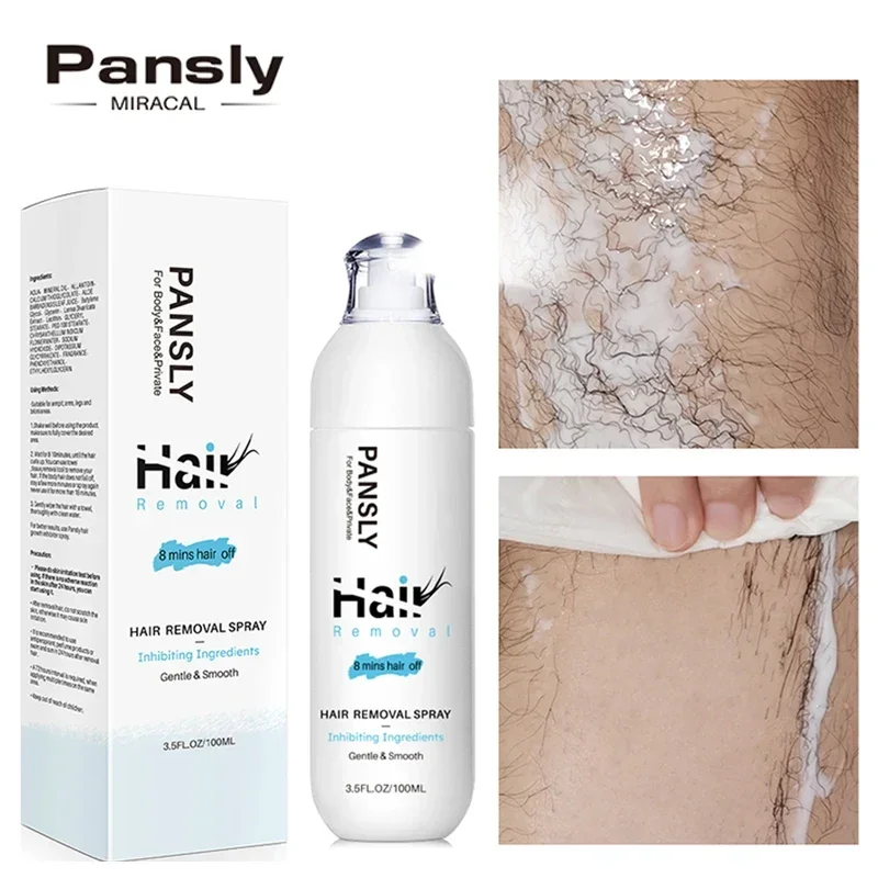 Pansly Spray Per La Depilazione Per Le Donne 2 In 1 Spray Per La Depilazione Intima/Privata Per Le Donne Zona Pubica E Bikini Depilatoria Indolore