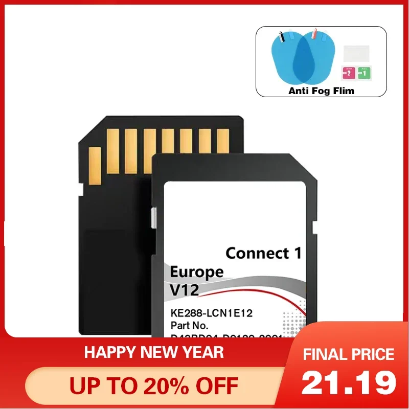 Genuine Connect 1 V12 Maps Ultima Scheda Sd Sat Nav 2022 Per Nissan Qashqai Juke Con Adesivi Reaview Antiappannamento