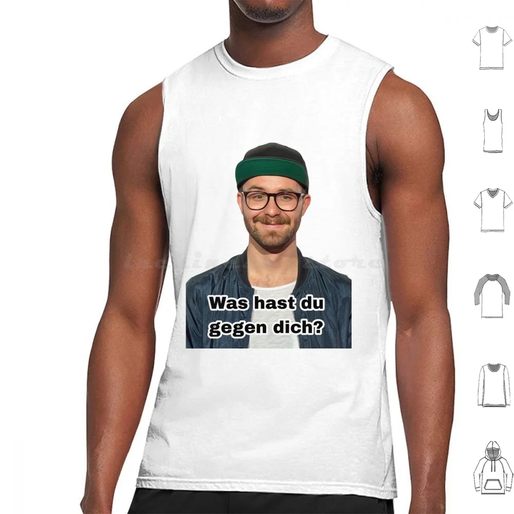 Mark Forster-Cosa Hai Contro Di Te? Meme #4 Canotte Stampa Cotton Ark Forster Meme Berretto Tedesco Smile Song