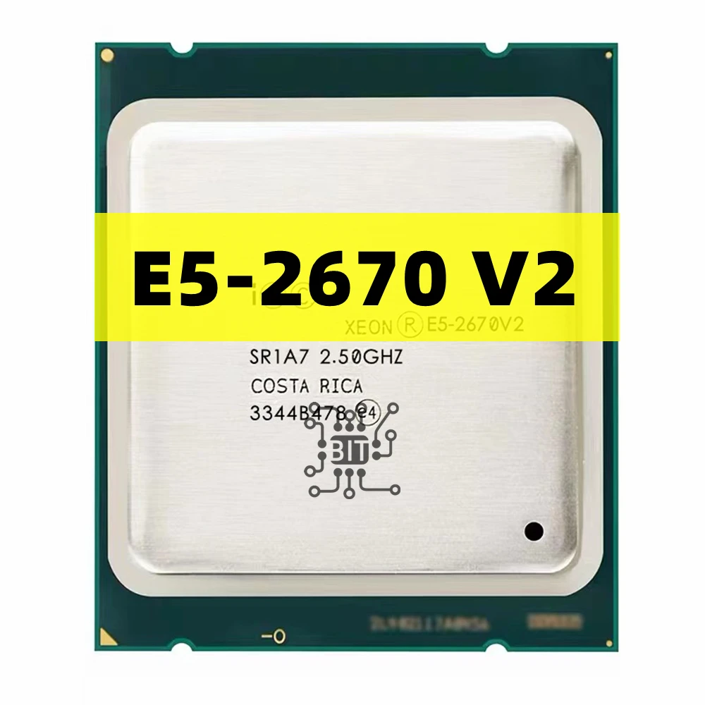 Processore Server Xeon E5-2670 V2 E5 2670 V2 Cpu 2.5 Lga 2011 Sr1A7 Processore A Dieci Core E5 2670 V2 Spedizione Gratuita