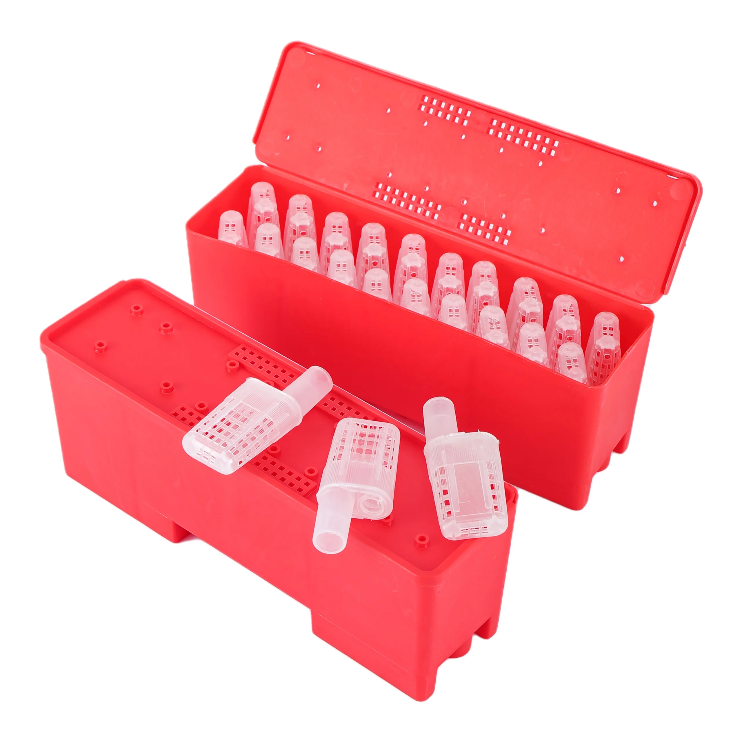 Strumenti Per L'Apicoltura Nuovo Stile Gabbia Per Api Colore Trasparente Gabbia Per Re In Plastica Regina Allevamento Prigioniero King Cage Escape Box