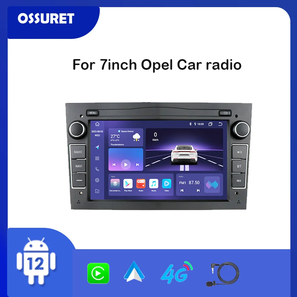 2Din Android 12 Autoradio Per Opel Astra H G J 2004 Antara Vectra C B Vivaro Astra H Corsa C D Zafira B Gps Navi Stereo 4G Wifi