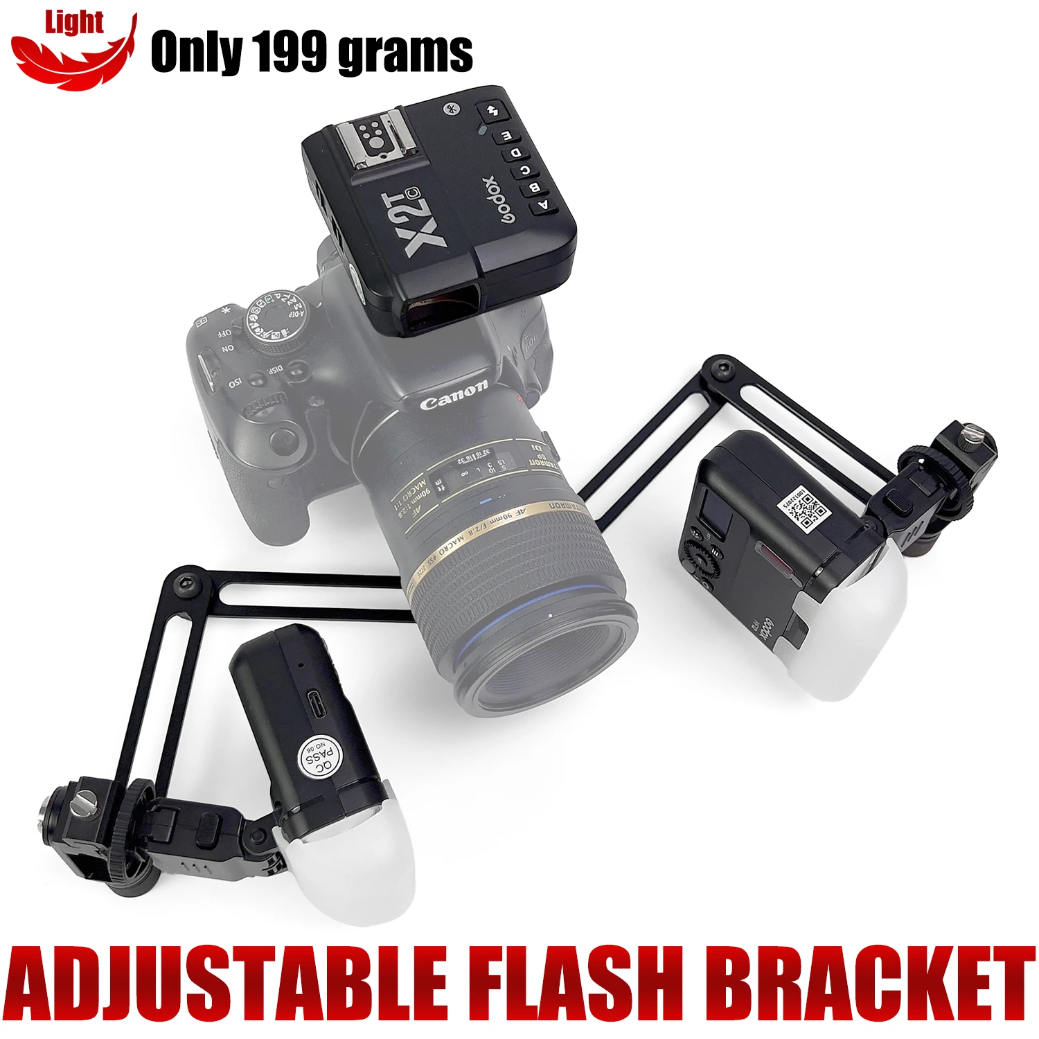 Macro Photography Mirrorless Slr Dslr Staffa Per Fotocamera-Doppia Staffa Flash, Flash Godox-Attrezzatura Da Studio Professionale