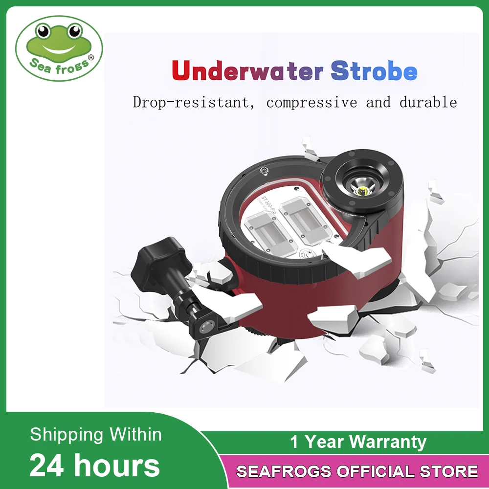 Seafrogs St-100 Pro Flash Stroboscopico Impermeabile 5500K Per Sony Canon Fujifilm Nikon Custodia Subacquea Custodia Subacquea