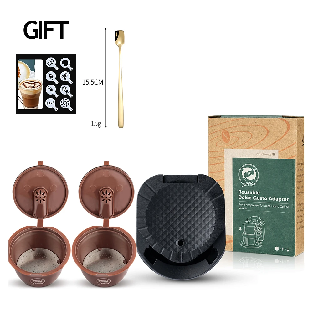 Adattatore Icafilas Per Nescafe Dolce Gusto Piccolo Xs Maker Genio S Plus Portacapsule Capsule Caffè Riutilizzabili
