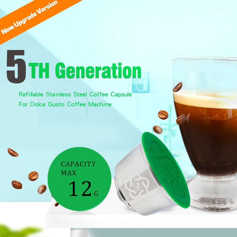 Icafilas Coffee Capsula Per Dolce Gusto Mini Me Capsule Di Caffè Riutilizzabili Piccoli Xs Pods Filtri Crema In Acciaio Inossidabile