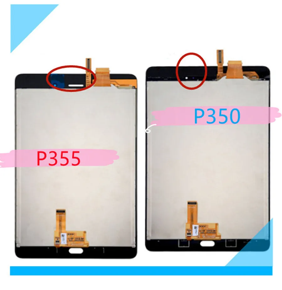 Nuovo 8 "Per Samsung Galaxy Tab A 8.0" Sm-P350 P350 Sm-P355 P355 Display Lcd + Touch Screen Digitizer Assembly