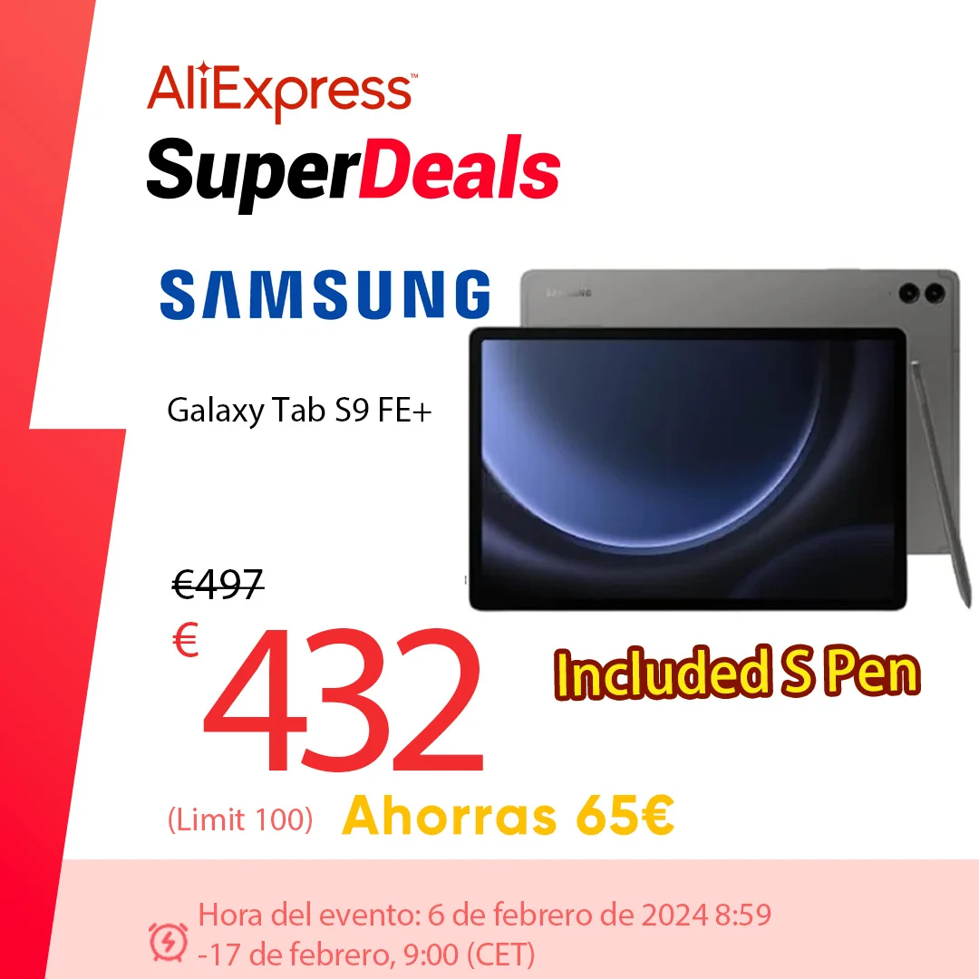 Samsung Galaxy Tab S9 Fe + X610 Tablet Originale Wifi 10090 Mah Batteria Android Contian S Pen Ips Lcd