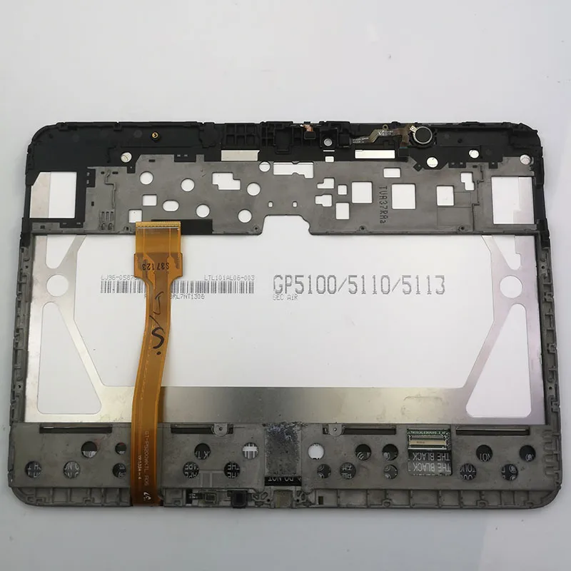 Per Samsung Galaxy Tab 3 Gt-P5200 Gt-P5210 P5210 P5200 Display Lcd Pannello Dello Schermo + Touch Screen Digitizer Sensor Assembly Frame