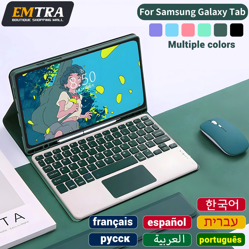 Tastiera Cover Per Tablet Samsung Per Samsung Galaxy Tab A8 10.5 A7 S6 Lite Cover Per Tablet Per Samsung Tab 10.4 S7 Fe S8 Plus Case