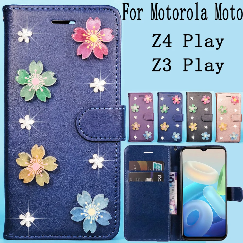 Custodie Per Telefoni Cellulari Sunjolly Cover Per Motorola Moto Z4 Play,Z3 Play Case Cover Coque Flip Portafoglio Per Motorola Moto Z4 Play Case