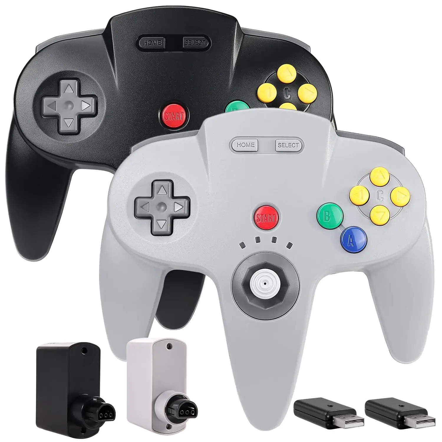 Controller Online Switch N64 Wireless Da 2.4Ghz, Ricevitore N64 E Usb, Compatibile Con Pc Windows Ios Mac Raspberry Pi,N64/Switch Online