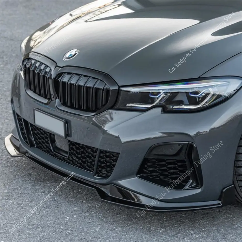Per Bmw G20 G21 Pre-Lci M Performance Style Paraurti Anteriore Splitter Spoiler Diffusore 320I 320D 330I M340I M340D 2019-2022 Mod