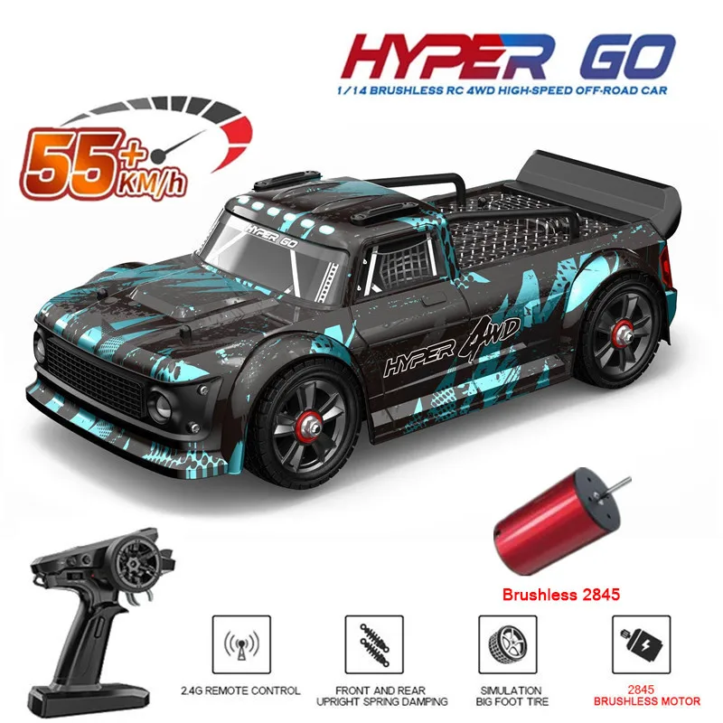 1/14 Mjx Hyper Go Rc Drift Car 14301 14302 2.4G High Speed Drift Rally Car Brushless 4Wd Fuoristrada Rc Auto Per Adulti