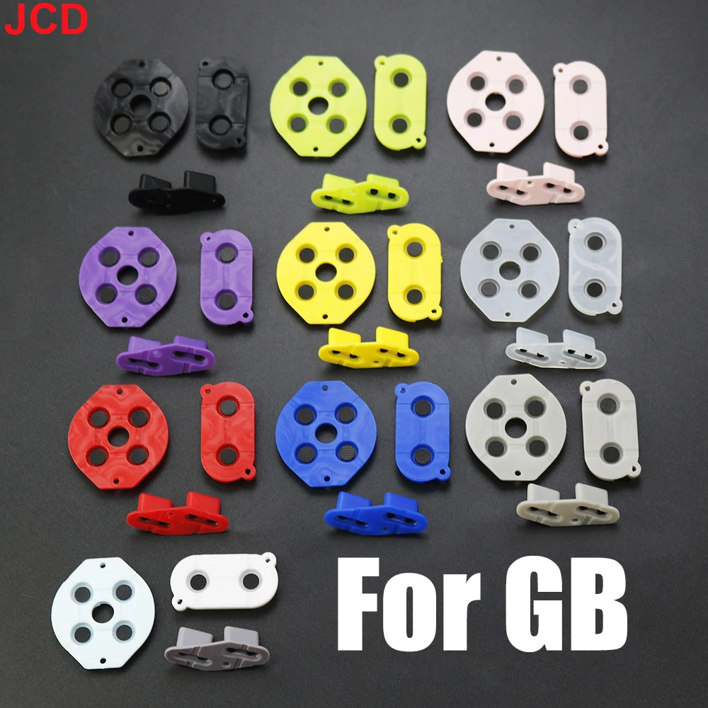 Jcd 1Set Per Game Boy Gb Dmg-01 Pulsanti In Gomma Conduttiva In Silicone D-Pad Per Game Boy Gb Giallo Verde Blu Rosa