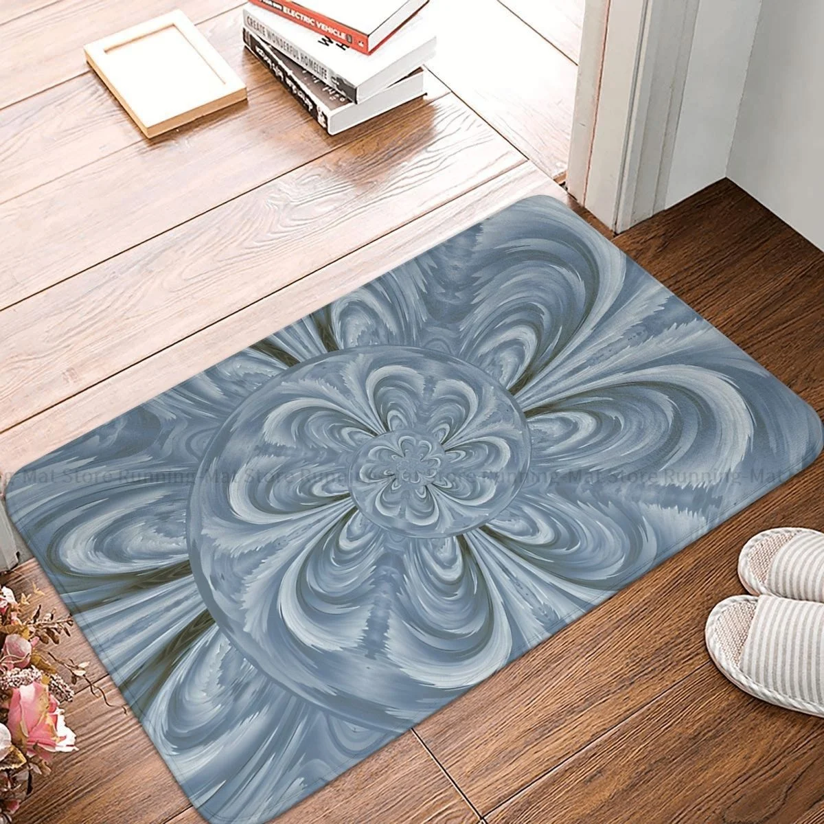 Tappeto Antiscivolo Da Bagno Con Angelo Vittoriano Piume Vittoriane Blu Cielo Shabby Chic Tappetino Per Porta D'Ingresso Zerbino Per Decorazioni Per L