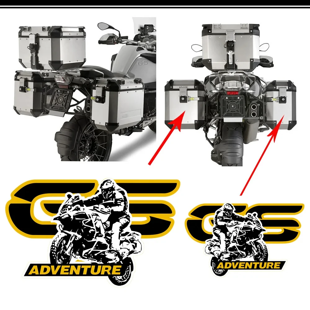 Fit Bmw R 1250 1200 F 850 800 750 650 1100 Gs Gsa Hp Decalcomanie Adesivi Adventure Trunk Bagagli Custodie In Alluminio Topcase