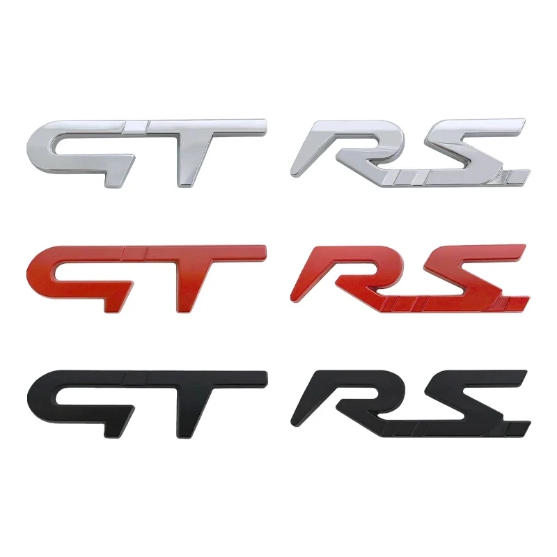 3D Metal Gt Logo Rs Lettere Car Trunk Emblem Badge Per Renault Megane 3 4 5 Mk4 Twingo Fluence Clio Gt Rs Sticker Accessori