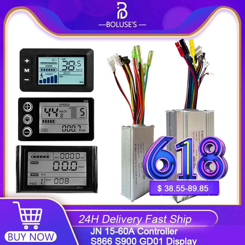 Controller Ebike Jn15A-35A Muslimex S866 S900 Display Controller Motore Mozzo Brushless