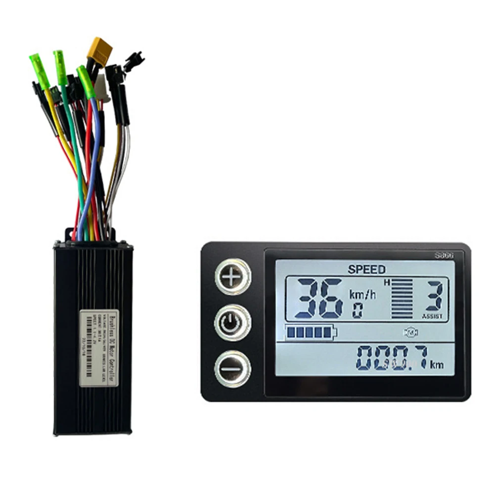Display Lcd S866 Controller E-Bike Nero 1000W 24/36/48V 30A 36-48V Controller Per Bicicletta E-Bike Scooter Elettrico