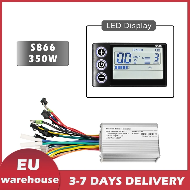 Ebike S866 Led Display350W 24V-48V Kit Di Conversione Bici Elettrica Controller Bicicletta Elettrica